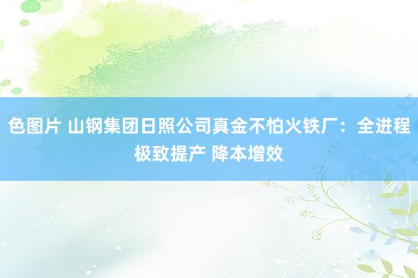 色图片 山钢集团日照公司真金不怕火铁厂：全进程极致提产 降本增效